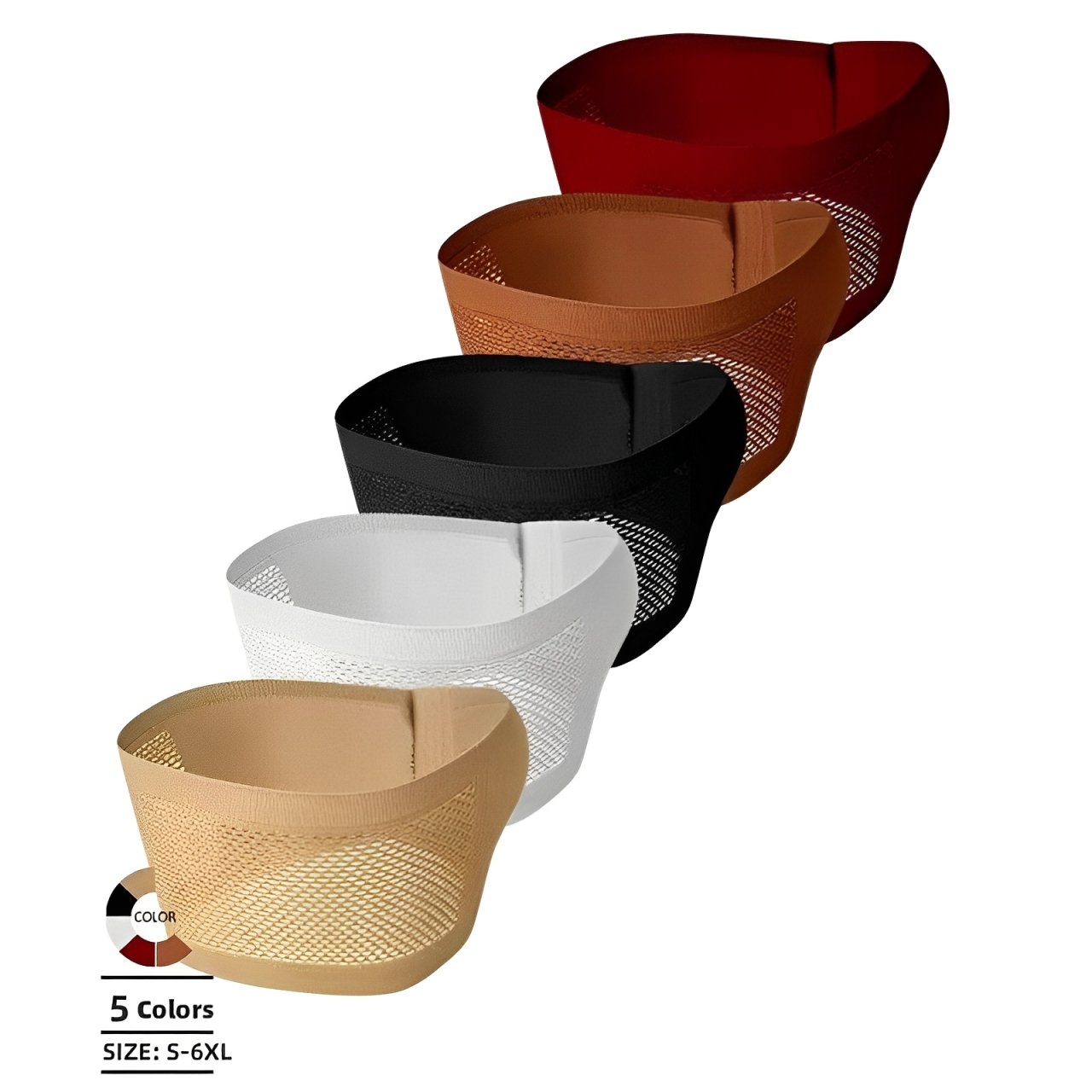 Sujetador grande sin tirantes con cierre transpirable en la parte delantera